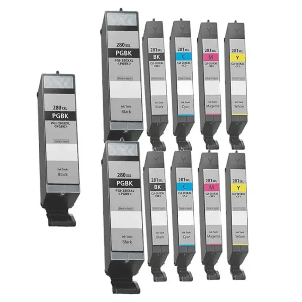 PGI-280XXL & CLI-281XXL Compatible Super High-Yield Ink Cartridge 11-Piece Combo Pack